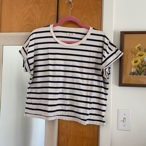 Madewell striped boxy cropped tee